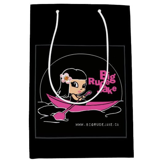 BRJ Pink Canoe Logo Medium Geschenktüte (Vorderseite)