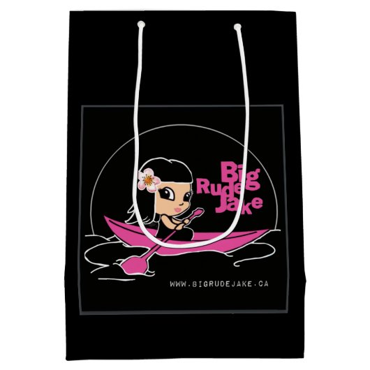 BRJ Pink Canoe Logo Medium Geschenktüte (Rückseite)