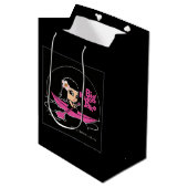 BRJ Pink Canoe Logo Medium Geschenktüte (Vorderseite Schrägansicht)