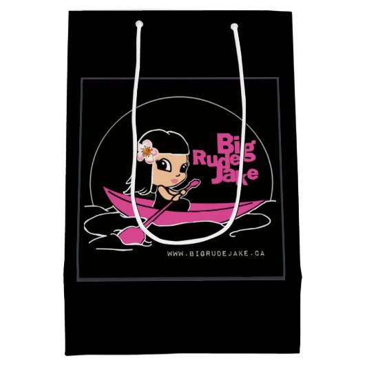 BRJ Pink Canoe Logo Medium Geschenktüte (Rückseite)