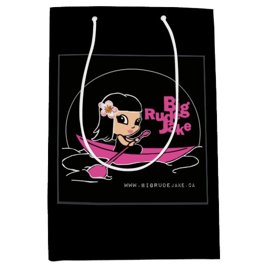 BRJ Pink Canoe Logo Mittlere Geschenktüte (Vorderseite)