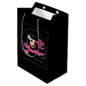BRJ Pink Canoe Logo Mittlere Geschenktüte (Rückseite Schrägansicht)