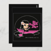 BRJ Pink Canoe Post Card Postkarte (Vorne/Hinten)