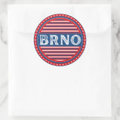 Brno City Pride Emblem – Czech Identity Runder Aufkleber (Tasche)