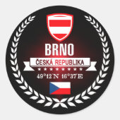 Brno Runder Aufkleber (Vorderseite)