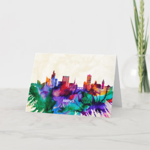 Brno Skyline Feiertagskarte