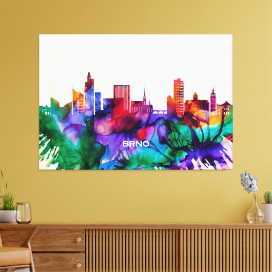 Brno Skyline Leinwanddruck (Insitu (Wohnzimmer))