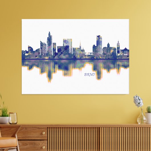 Brno Skyline Leinwanddruck (Insitu (Wohnzimmer))