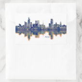 Brno Skyline Rechteckiger Aufkleber (Tasche)