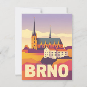 Brno Vintage Postkarte