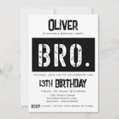 Bro 13. Geburtstagsparty Einladung (Vorderseite)