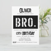 Bro 13. Geburtstagsparty Einladung (Stehend Vorderseite)