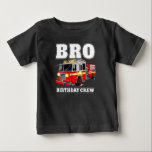 Bro Birthday Crew Brother Fire Truck Feuerwehrmann Baby T-shirt<br><div class="desc">- Vielen Dank für Ihr Geschäft, Karo bitte unsere anderen Shirts zur Verfügung, um gemeinsam zu kaufen und auf Versand retten. Ideal für Geschenke oder für sich selbst zu kaufen. - IHRE AUFMERKSAMKEIT BITTE!!! Klicken Sie auf ANPASSEN, um die gewollt FARBE & GRÖSSE auszuwählen. - Dieses unisex lustige T-Shirt passt...</div>
