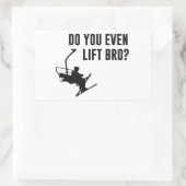 Bro, bist du überhaupt Ski-Lift? Rechteckiger Aufkleber (Tasche)