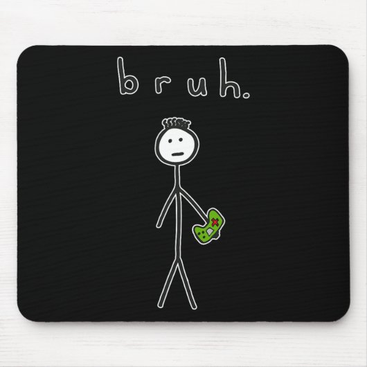 Bro Brah Niedliches Strichmännchen für Videospiele Mousepad (Vorne)