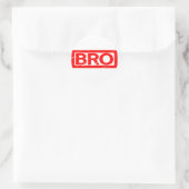 Bro-Briefmarke Runder Aufkleber (Tasche)