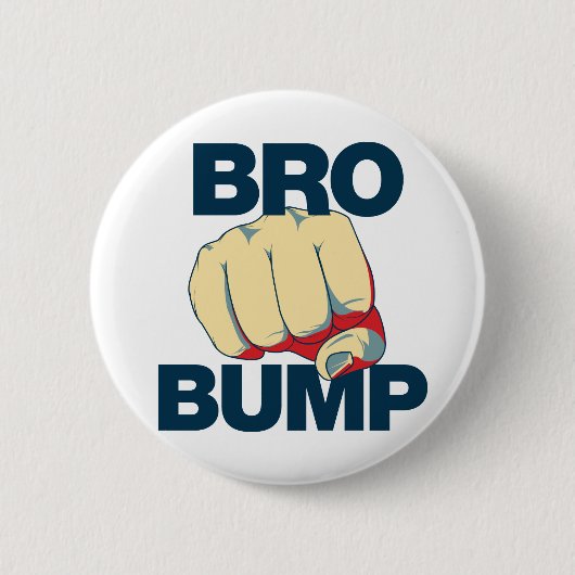 Bro Bump Funny mens Button (Vorderseite)