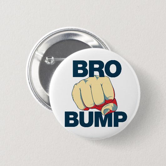 Bro Bump Funny mens Button (Vorne & Hinten)