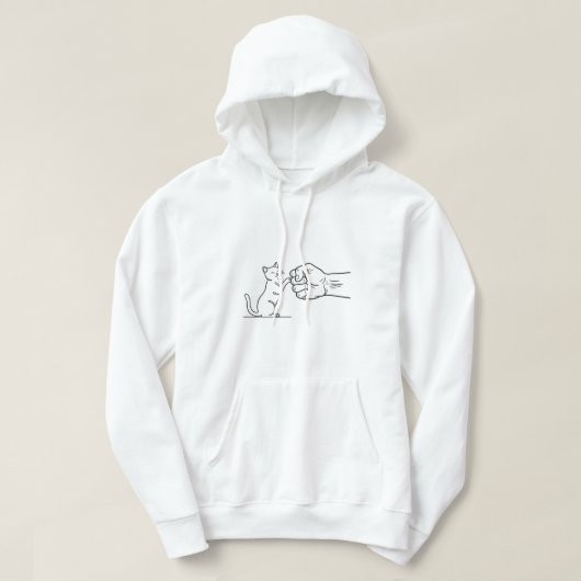  "Bro Cat" Minimalist Fist Bump Hoodie (Design vorne)