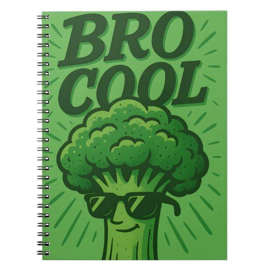 Bro Cool Broccoli-Notebook Notizblock (Vorderseite)
