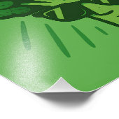 Bro Cool Funny Green Broccoli Design Fotodruck (Ecke)