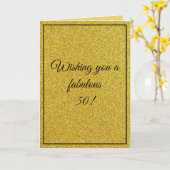 Bro Elegant Gold Custom Brother 50. Geburtstag Karte (Gelbe Blume)