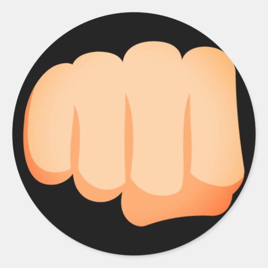 Bro Fist Emoji Runder Aufkleber (Vorderseite)