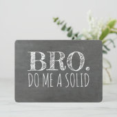 Bro Funny Trauzeuge oder Trauzeuge Vorschlag Einladung (Stehend Vorderseite)