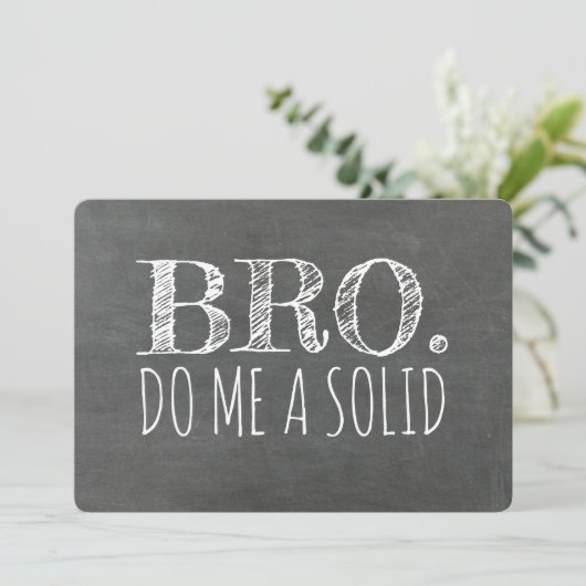 Bro Funny Trauzeuge oder Trauzeuge Vorschlag Einladung (Stehend Vorderseite)