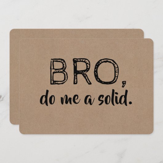 Bro Funny Trauzeuge oder Trauzeuge Vorschlag Einladung (Vorne/Hinten)