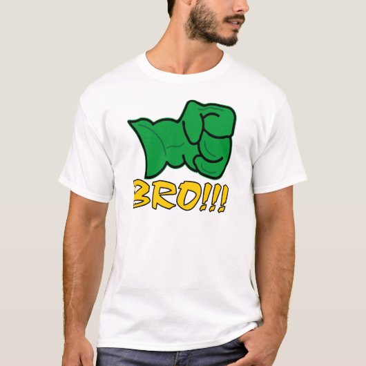 Bro große grüne Faust T-Shirt (Vorderseite)