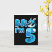 Bro I m 5 Birthday Boy 5th Matching Ostersonne R Karte (Gelbe Blume)