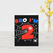 Bro I'm 2 Sder Web Theme 2nd Birthday Party Two Ye Karte (Gelbe Blume)