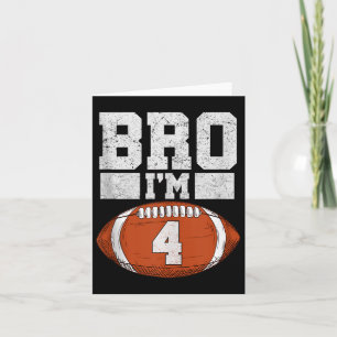 Bro Im 4 Jahre alt Junge American Football Fan 4. Karte