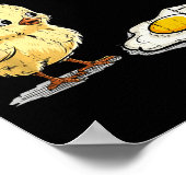 Bro Is That You, Funny Chick And Egg  Poster (Ecke)