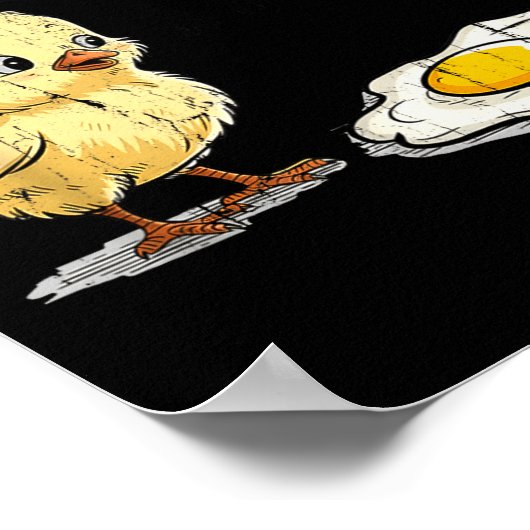 Bro Is That You, Funny Chick And Egg  Poster (Ecke)