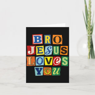Bro Jesus liebt lustig Jesus liebt Bro religiös Karte