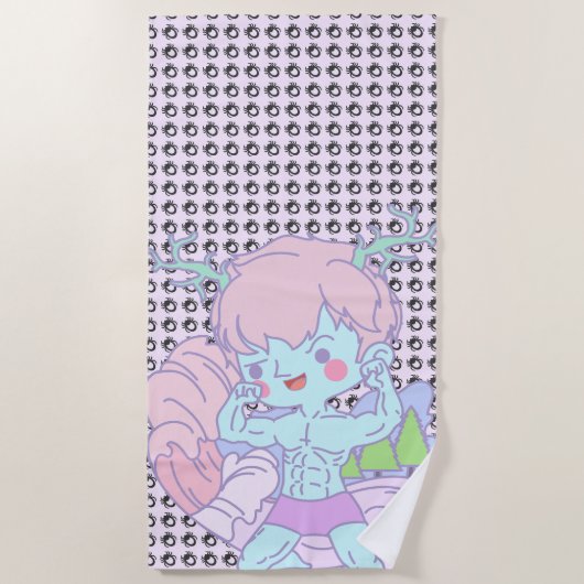 Bro- Karo ich für Ticken Badetuch (kein Text) (Vorderseite)