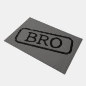 ‚Bro‘ mit Stempel und Genehmigung Fußmatte (Schrägansicht)