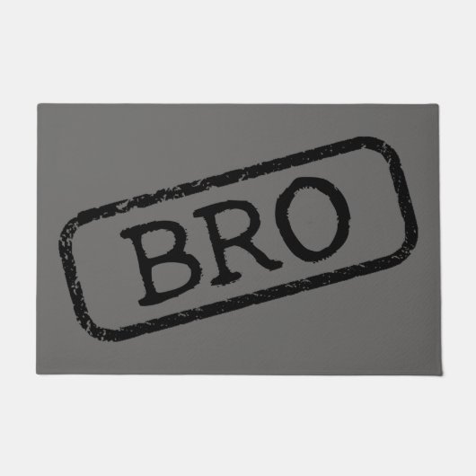 ‚Bro‘ mit Stempel und Genehmigung Fußmatte (Vorderseite)