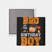 Bro of the Birthday Boy Basketball B-day Decoratio Magnet (Vorderseite/Rückseite)
