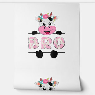 Bro of the Birthday Girl Cow Brother Family Party Tapete