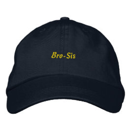 Bro-Sis-Anleihe zwischen Geschwistern Custom Text  Bestickte Baseballkappe