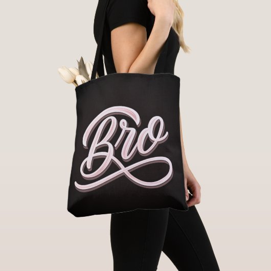 "BRO" Vintage Lettering Tote Tasche (Von Nahem)