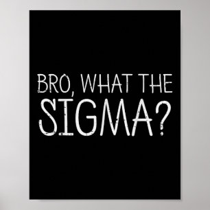 Bro Was Sigma Funny Sprichwort Männer Frauen Kind Poster