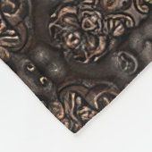 Broa Style Viking Imitate Ledermuster Fleecedecke (Ecke)