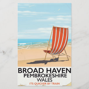 Broad Haven, Pembrokeshire, Wales Küste Briefpapier