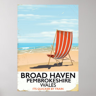 Broad Haven, Pembrokeshire, Wales Küste Poster