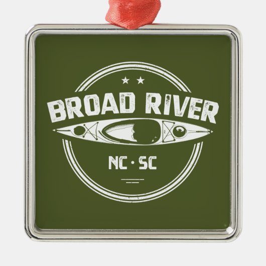 Broad River North Carolina South Carolina Kayaking Ornament Aus Metall (Vorne)
