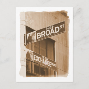 Broad St. Exchange Place Postkarte